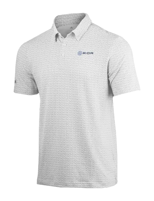 Adidas White Printed Blend Polo w/ROR Logo