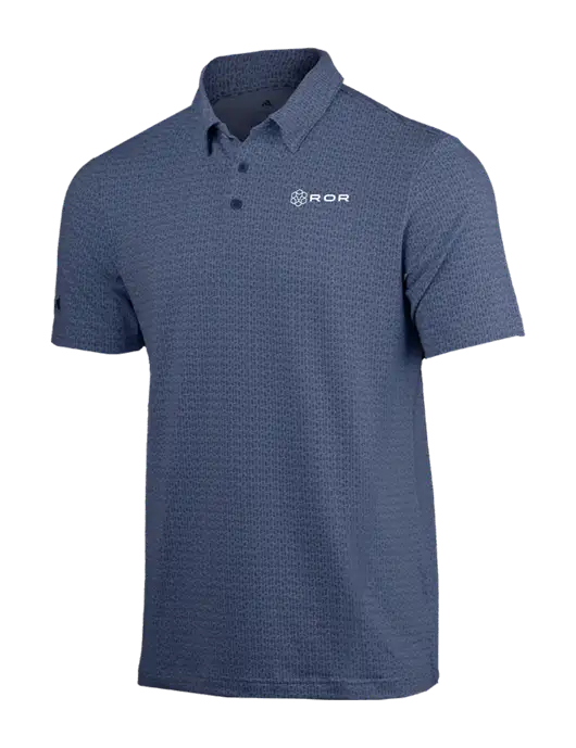 Adidas Light Navy Printed Blend Polo w/ROR Logo