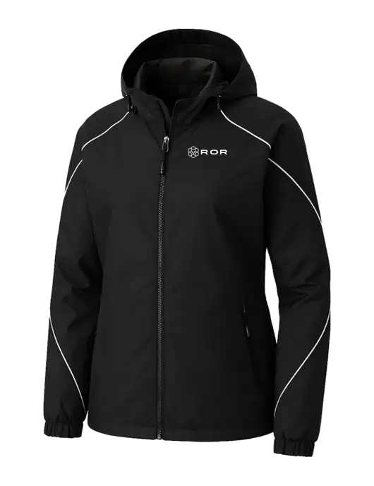 Womens Angle 3-in-1 Black Jacket with Fleece Liner w/ROR Logo