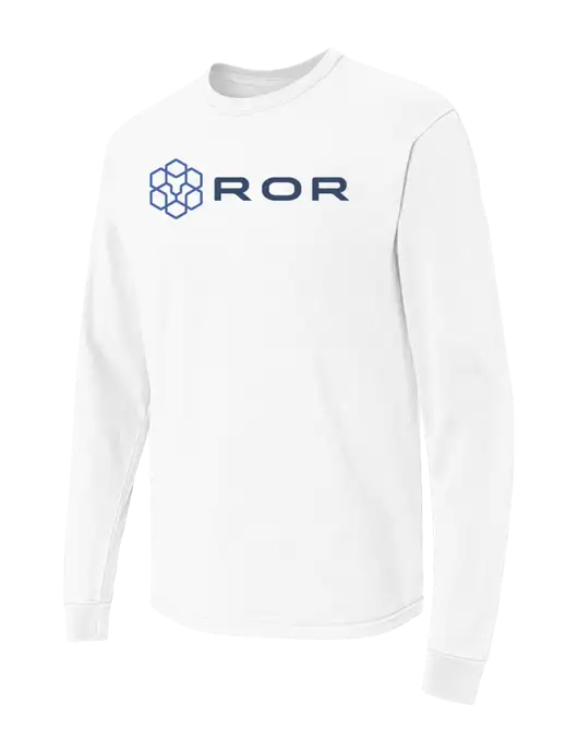 Comfort Colors Garment-Dyed White Heavyweight Long Sleeve T-Shirt w/ROR Logo