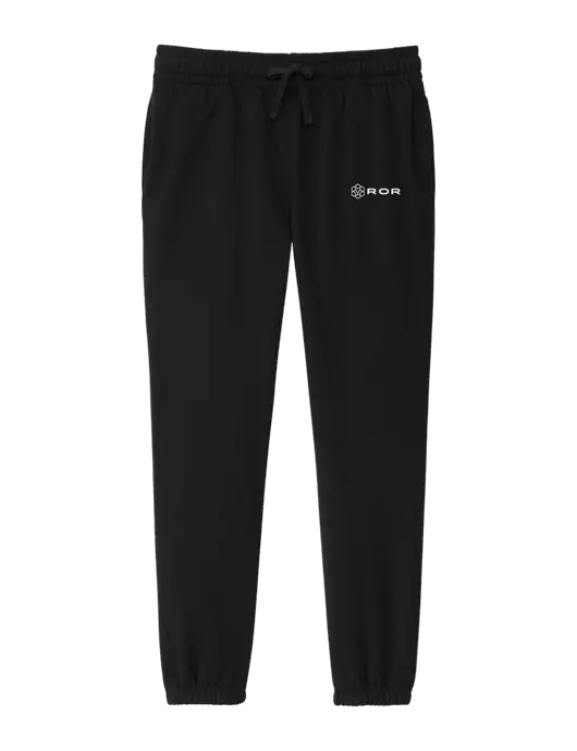 District Womens Black Fleece Sweatpants w/ROR Logo