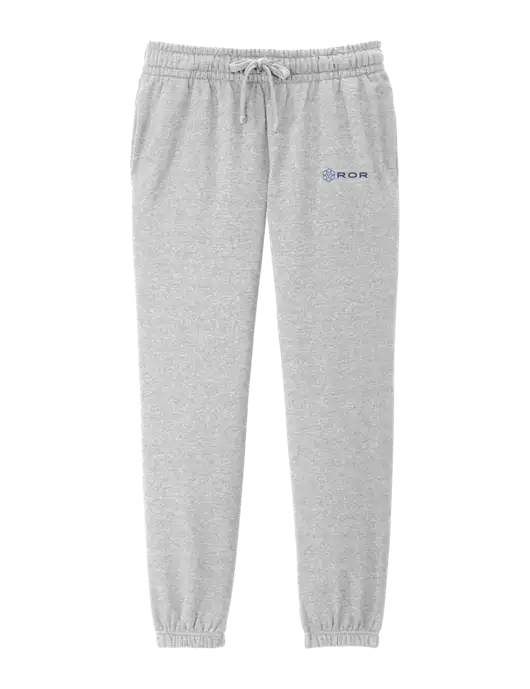 District Womens Light Heather Grey Fleece Sweatpants w/ROR Logo