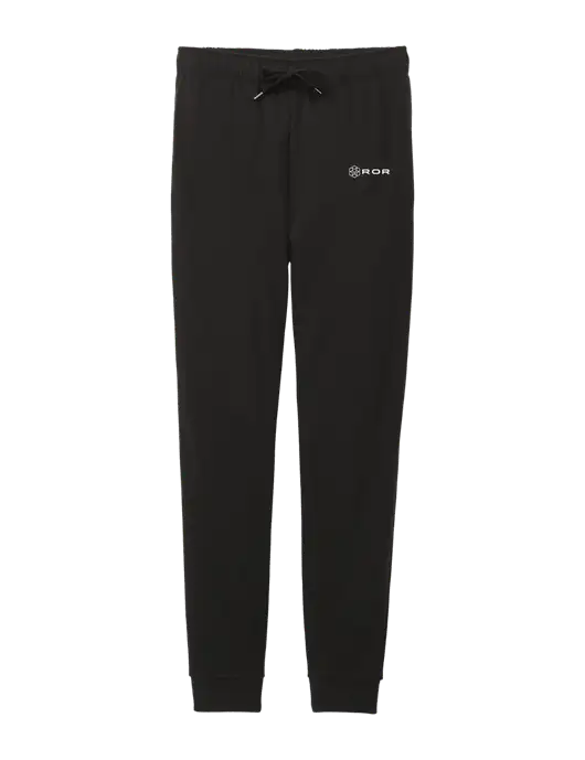 District Womens Black Mid-Rise Fleece Jogger w/ROR Logo
