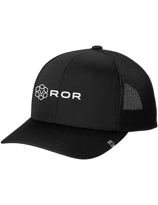 TravisMathew Black Cruz Trucker Cap w/ROR Logo