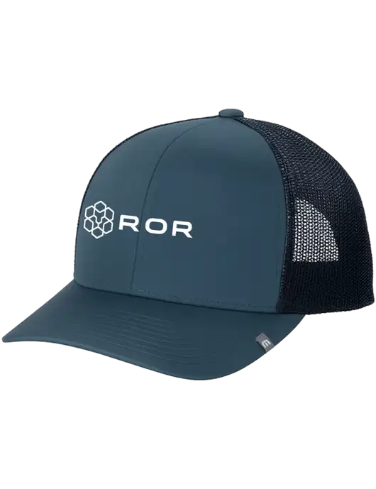 TravisMathew Dark Slate Blue Cruz Trucker Cap w/ROR Logo