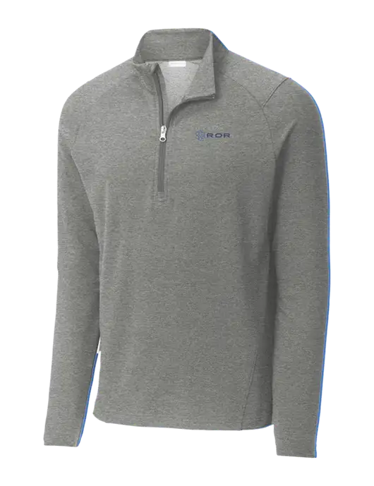 Sport-Wick Flex Fleece Light Grey Heather 1/4-Zip w/ROR Logo
