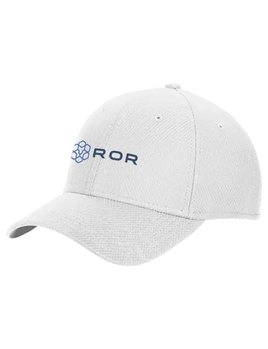 New Era Diamond Era White Stretch Cap w/ROR Logo