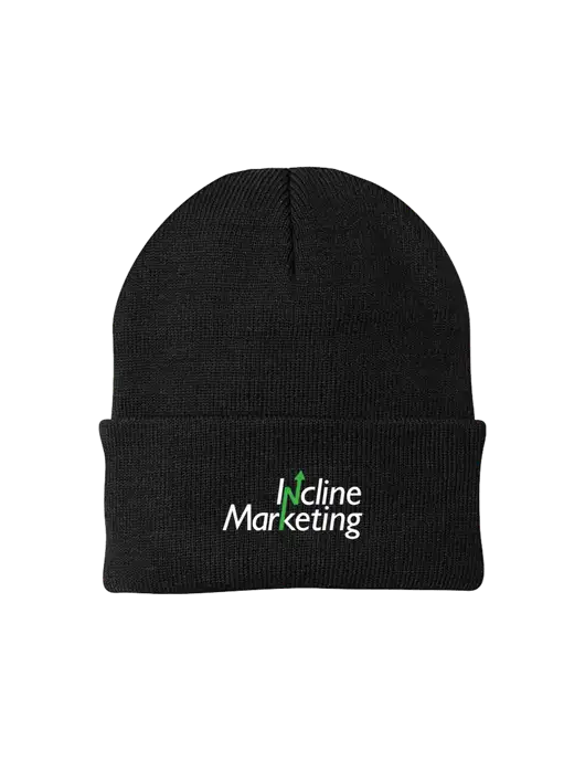 Black Knit Cap w/Incline Marketing Logo
