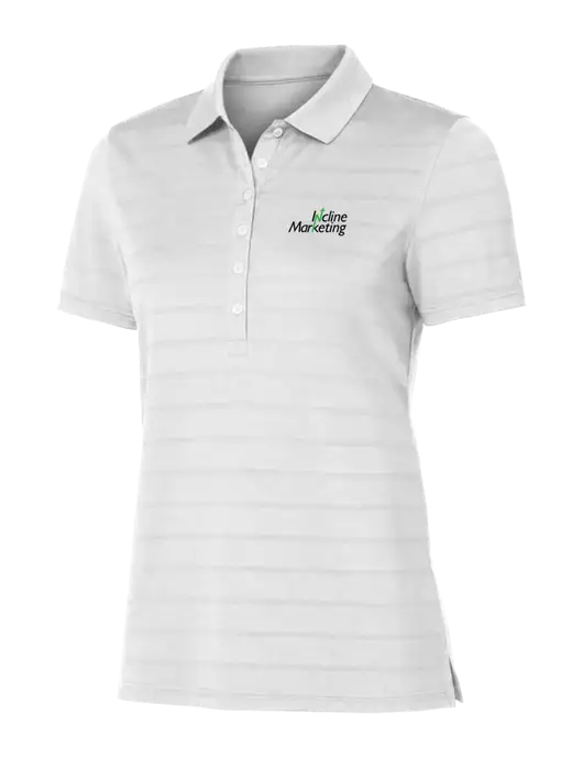 Callaway Womens Bright White Ventilated Polo w/Incline Marketing Logo