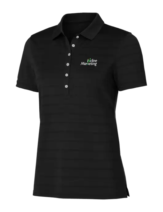 Callaway Womens Black Ventilated Polo w/Incline Marketing Logo