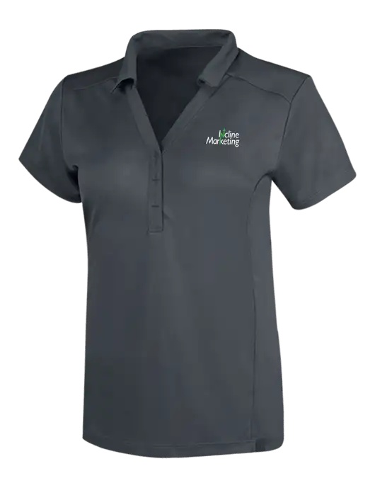OGIO Dark Grey Womens Framework Polo w/Incline Marketing Logo