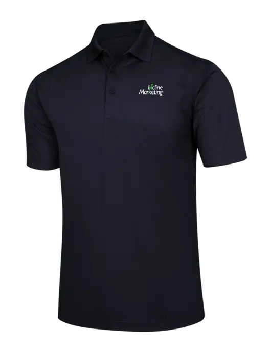 Black Micropique Sport-Wick Polo w/Incline Marketing Logo