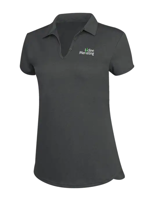 Womens Charcoal Trace Heather Polo w/Incline Marketing Logo