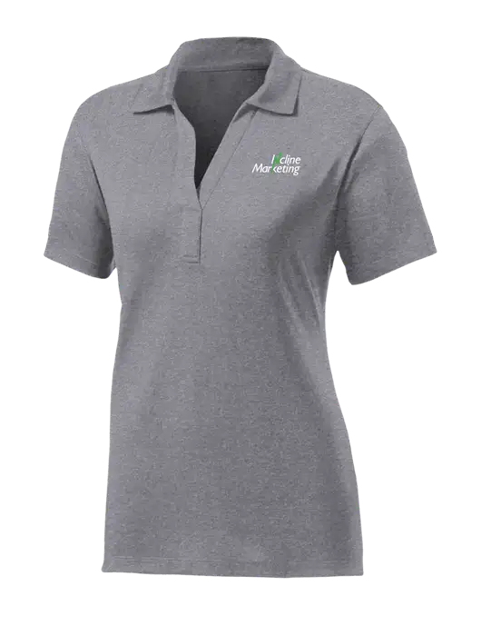Womens Medium Grey Heather Contender Polo w/Incline Marketing Logo