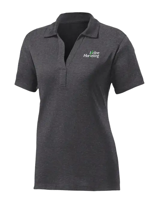 Womens Dark Grey Heather Contender Polo w/Incline Marketing Logo