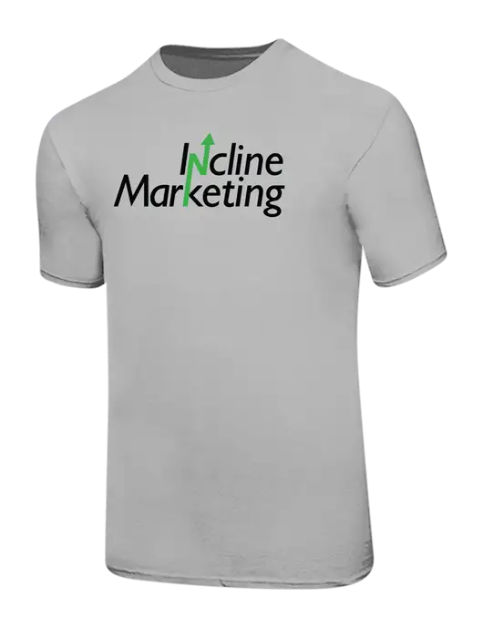 Ring Spun Silver 4.5 oz T-Shirt w/Incline Marketing Logo