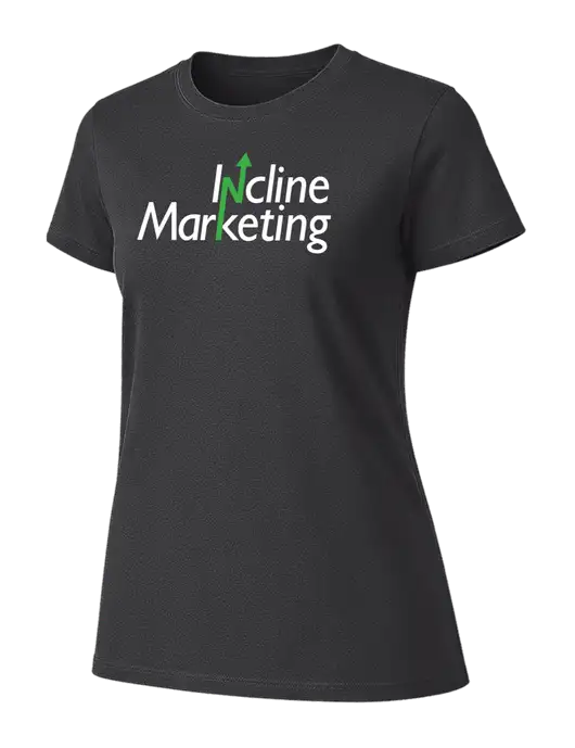 Womens Ring Spun Charcoal 4.5 oz T-Shirt w/Incline Marketing Logo