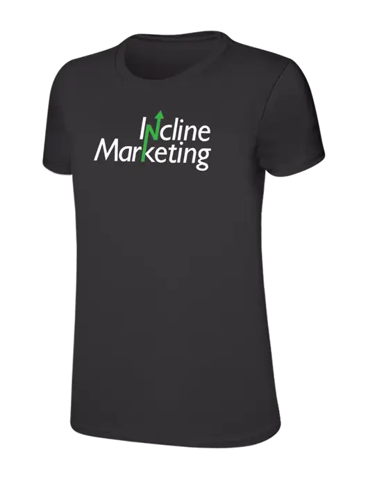 Womens Ring Spun Charcoal 4.5 oz T-Shirt w/Incline Marketing Logo