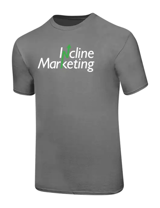 Ring Spun Medium Grey 4.5 oz T-Shirt w/Incline Marketing Logo