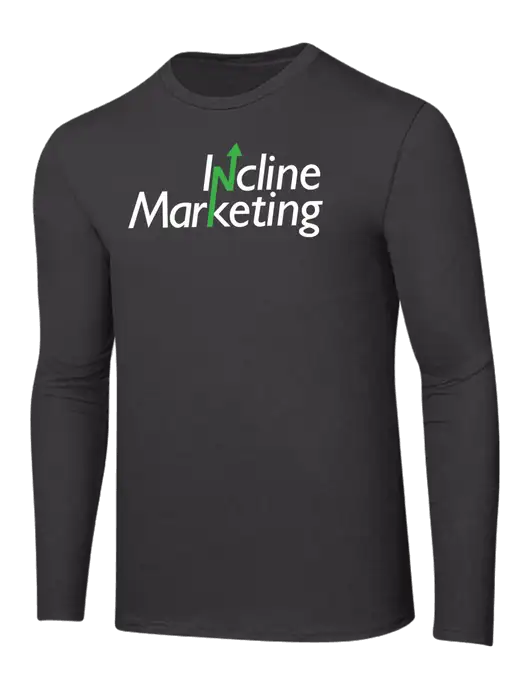 Ring Spun Charcoal 4.5 oz Long Sleeve T-Shirt w/Incline Marketing Logo