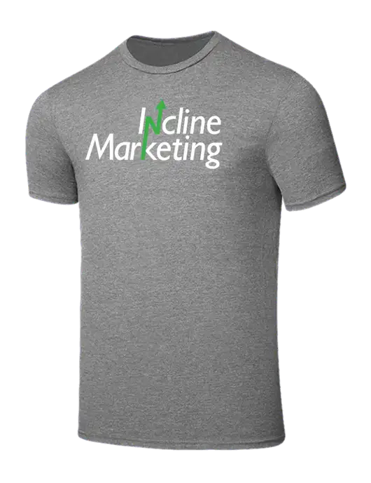 Seriously Soft Grey Frost T-Shirt w/Incline Marketing Logo