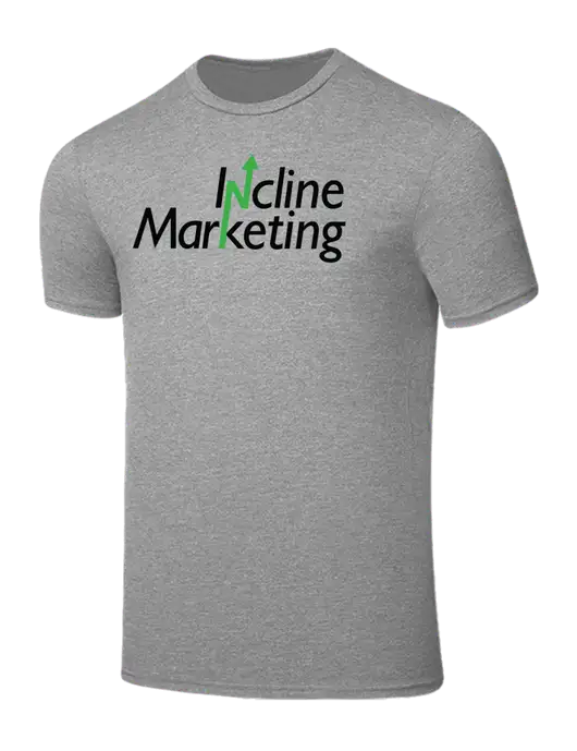 Seriously Soft Light Heather Grey T-Shirt w/Incline Marketing Logo