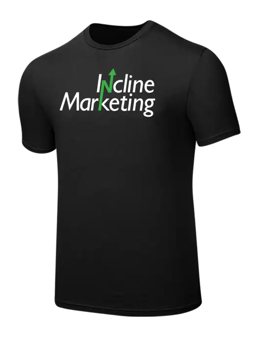 Seriously Soft Black T-Shirt w/Incline Marketing Logo