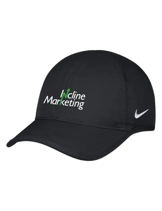 Nike Black Featherlight Cap w/Incline Marketing Logo