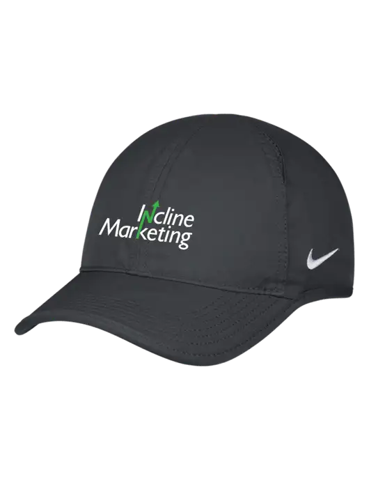 Nike Charcoal Featherlight Cap w/Incline Marketing Logo