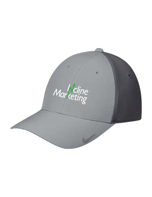 Nike Light Grey/Dark Grey Dri-FIT Legacy Cap w/Incline Marketing Logo