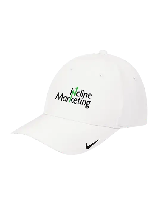 Nike White Dri-FIT Legacy Cap w/Incline Marketing Logo