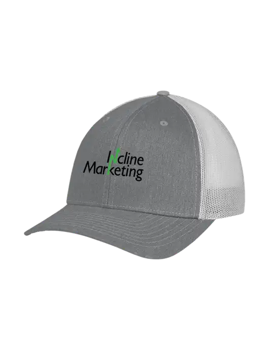 Richardson Adjustable Snapback Original 112 Trucker Cap Heather Grey w/Light Grey Mesh w/Incline Marketing Logo