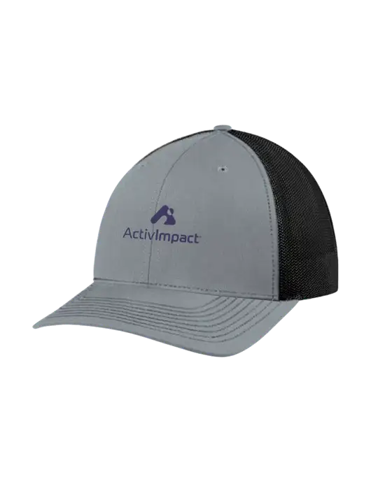Richardson Adjustable Snapback Original 112 Trucker Cap Heather Grey w/Black Mesh w/ActivImpact Logo