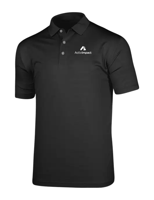 Callaway Vibrant Black Ventilated Polo w/ActivImpact Logo