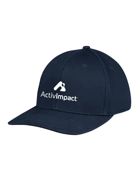 Premium Modern Structured Twill Navy Snapback Cap w/ActivImpact Logo
