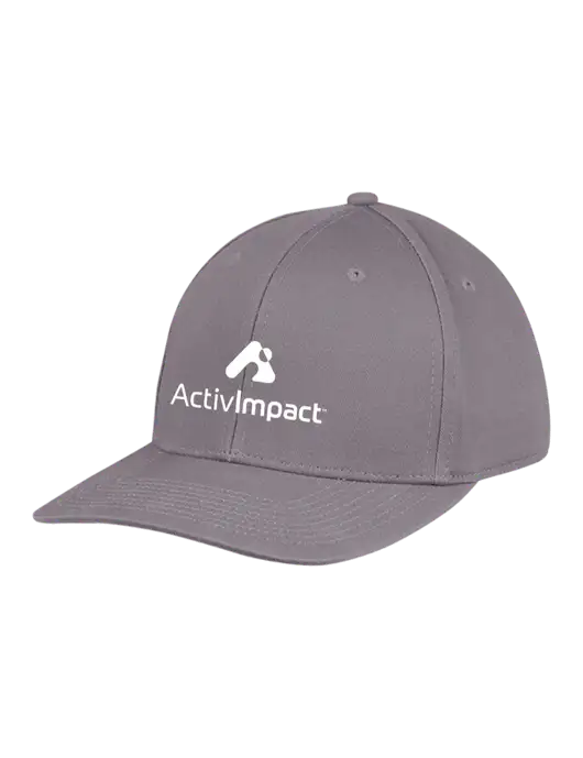 Premium Modern Structured Twill Charcoal Snapback Cap w/ActivImpact Logo