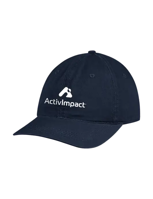 Garment Washed Unstructured Twill Navy Cap w/ActivImpact Logo