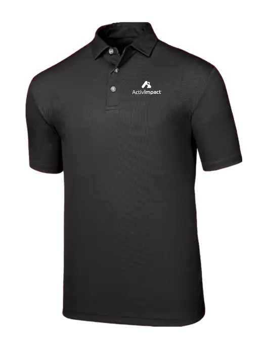 Callaway Birdseye Black Polo w/ActivImpact Logo