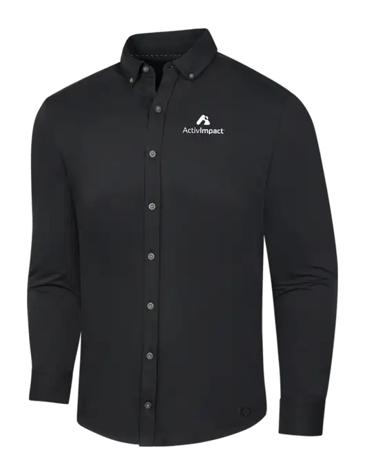 OGIO Blacktop Modern Code Stretch Button-Up Shirt w/ActivImpact Logo