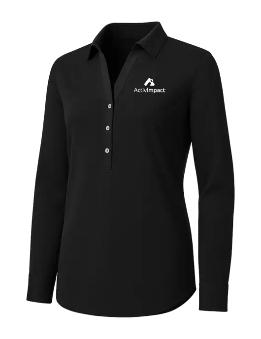Womens Black City Stretch Shirt w/ActivImpact Logo