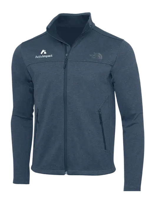 North Face Light Navy Heather Ridgewall Soft Shell Jacket w/ActivImpact Logo