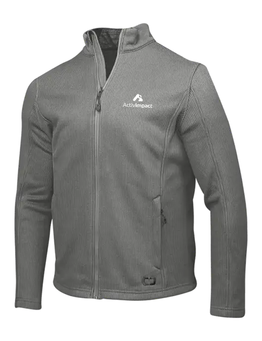 OGIO Medium Grey Grit Fleece Jacket w/ActivImpact Logo