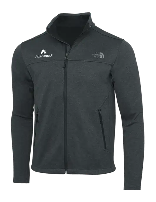 North Face Dark Grey Heather Ridgewall Soft Shell Jacket w/ActivImpact Logo