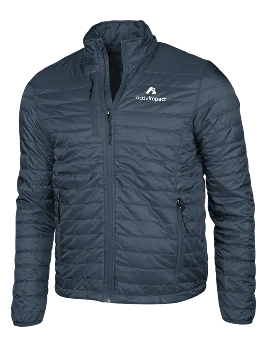 Navy Puffy Packable Jacket w/ActivImpact Logo