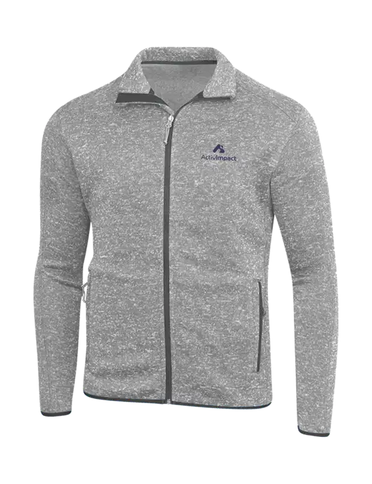 Grey Heather Sweater Fleece Jacket w/ActivImpact Logo