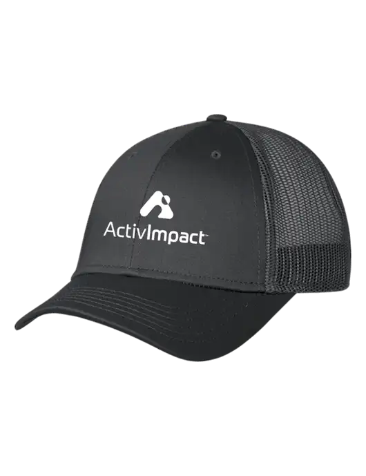 Charcoal Mesh Trucker Cap Snap Back w/ActivImpact Logo