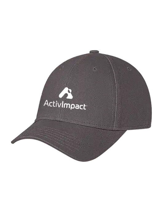 Medium Dark Grey Structured Soft Snap Closure Hook & Loop Cap w/ActivImpact Logo