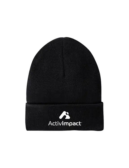 Recycled Black Beanie w/ActivImpact Logo