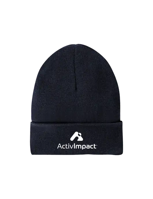 Recycled True Navy Beanie w/ActivImpact Logo