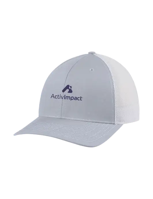 Richardson Adjustable Snapback Original 112 Trucker Cap Light Heather Grey w/White Mesh w/ActivImpact Logo